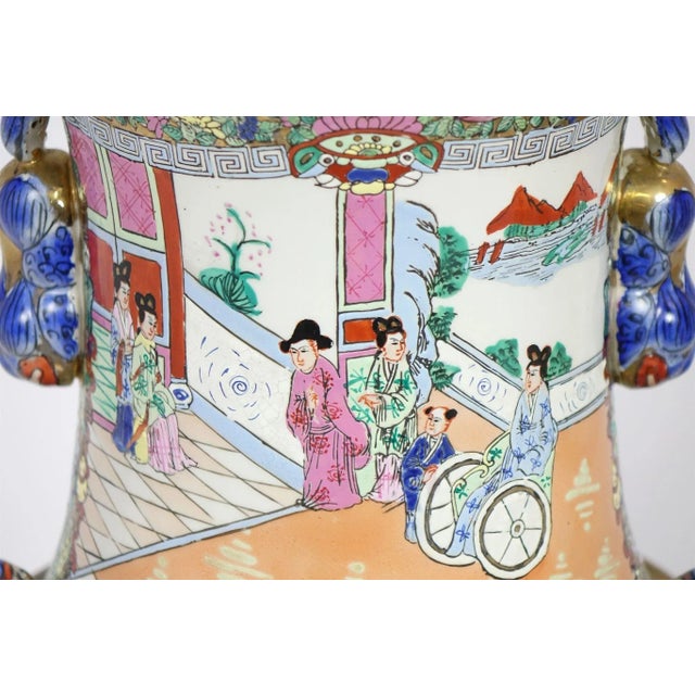 Green Late 19th Century Famille Rose Chinese Vase - A Pair For Sale - Image 8 of 13