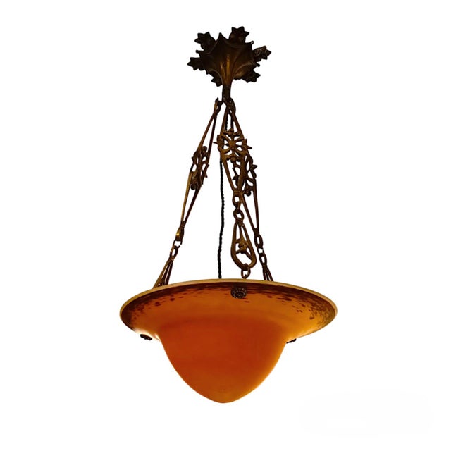 Art Nouveau Pendant Lamp, 1890s For Sale - Image 4 of 4