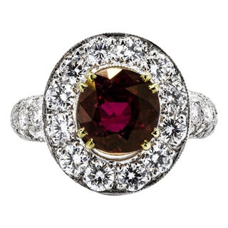 Late 20th Century Keith Davis Ruby Ring, Size 4.75 For Sale