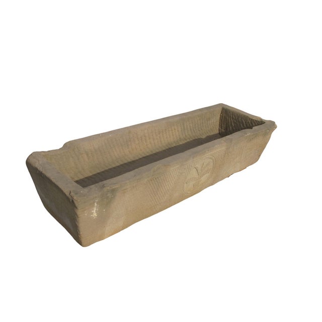 Stone 71" Inch Long Hand Chiseled Stone Trough 64 For Sale - Image 7 of 12