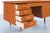 Chocolate Danish Modern Teak Executive Desk With Bookcase, 1960s For Sale - Image 8 of 12