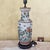 Vintage Chinese Famille Verte Style Porcelain Table Lamp With Hand Painted Birds & Peonies For Sale - Image 14 of 18