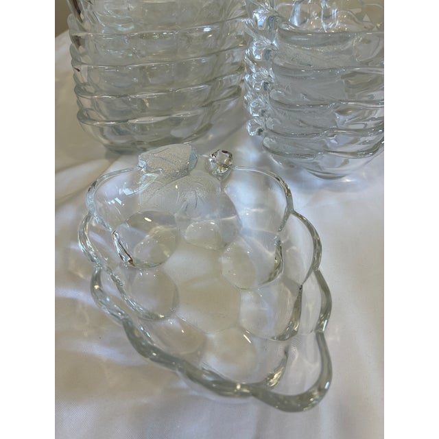 Mid 20th Century Vintage Pressed Glass Grape Shaped Bowls - Set of 12 For Sale - Image 5 of 9