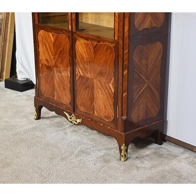 Small Louis XV Style Showcase, 19th Century For Sale - Image 11 of 18