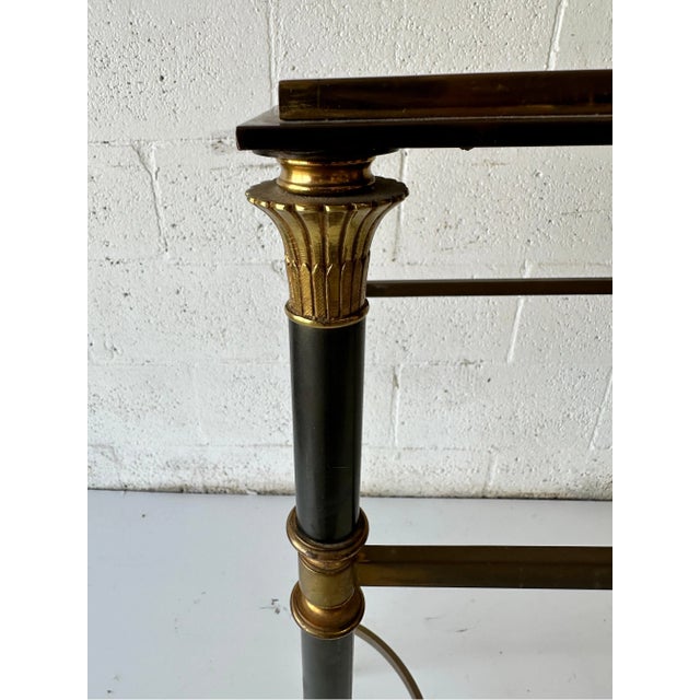 Brass Maison Charles Neoclassical Bronze 2 patina Console For Sale - Image 8 of 12