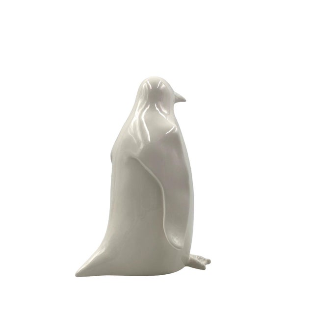 White Ceramic Penguin Sculpture, Italy, 1980s For Sale - Image 8 of 17