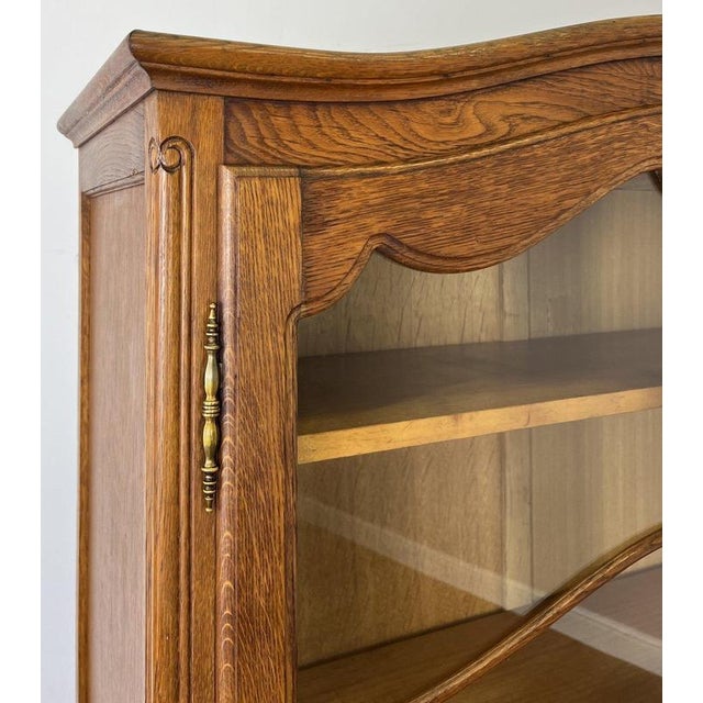 Vintage French Bookcase in Oak For Sale - Image 4 of 16