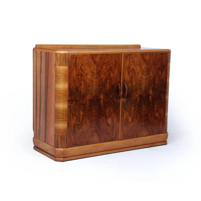 English Art Deco Walnut Sideboard, 1930s For Sale - Image 3 of 14