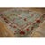 Antique Art Deco Room Size Wool Green, Red Rug, Circa Date: 1935. This exceptional example of early 20th-century design...