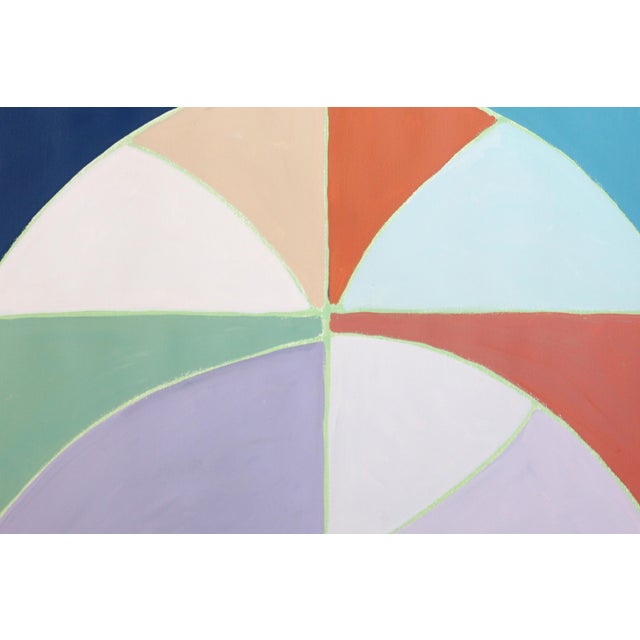 2026, Color Field Bauhaus Triptych of Modernist Floral Axis, Modern Painting on Watercolor Paper by Natalia Roman For Sale - Image 10 of 11