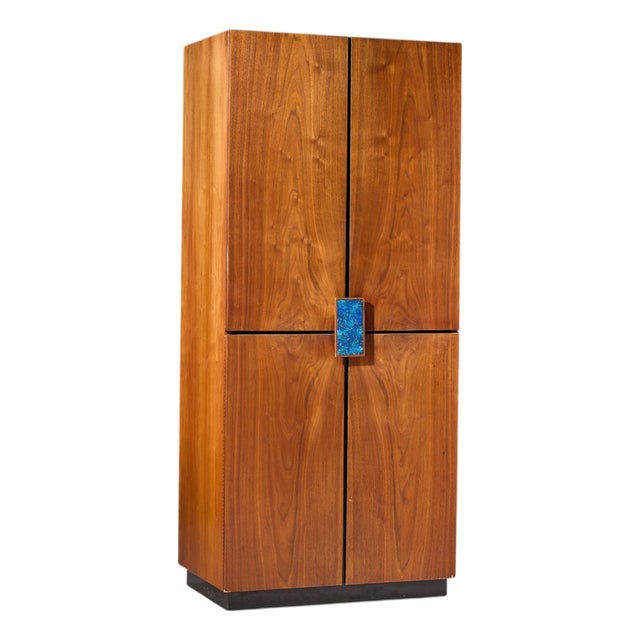 Richard Thompson for Glenn of California Mid Century Walnut Cabinet Armoire For Sale