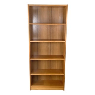 Scandinavian Modern Teak Open Bookcase Display Shelving Unit For Sale