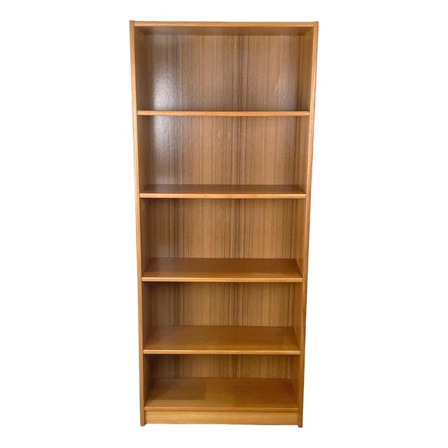 Scandinavian Modern Teak Open Bookcase Display Shelving Unit For Sale
