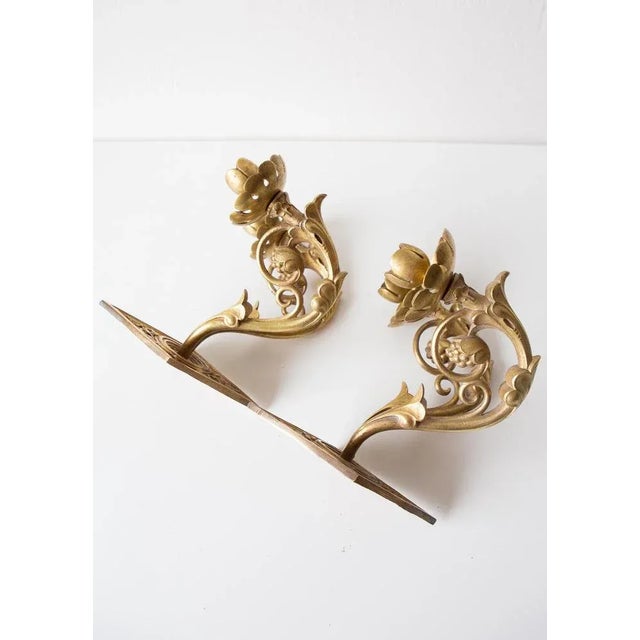 Antique French Candleholders in Bronze, 1890s, Set of 2 For Sale - Image 9 of 11