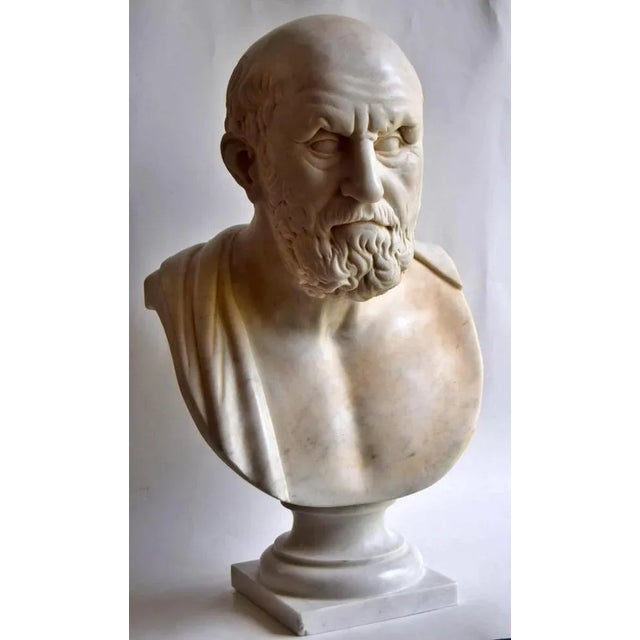 Beautiful Italian " Ippocrate " Bust early 20th Century Carrara Marble H: 56 cm perfect condition. This piece is...