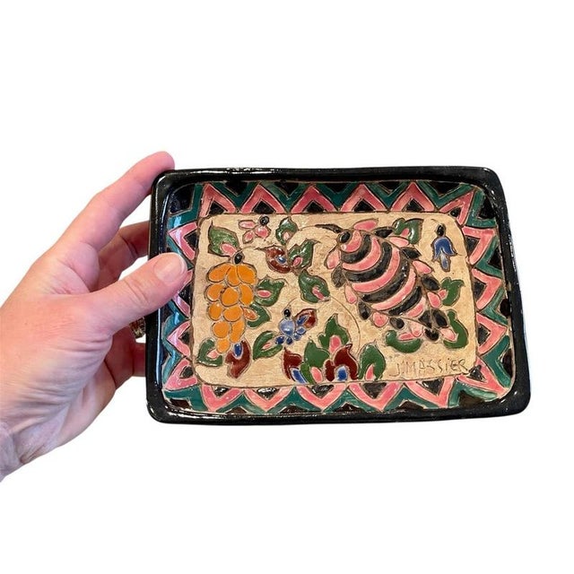 Trinket Trays by J. Massier for Vallauris, Set of 2 For Sale - Image 4 of 12