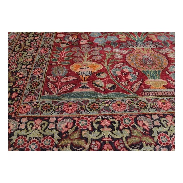 1940s 1940s Persian Tabriz Area Rug 4'2" X 6'0" For Sale - Image 5 of 13