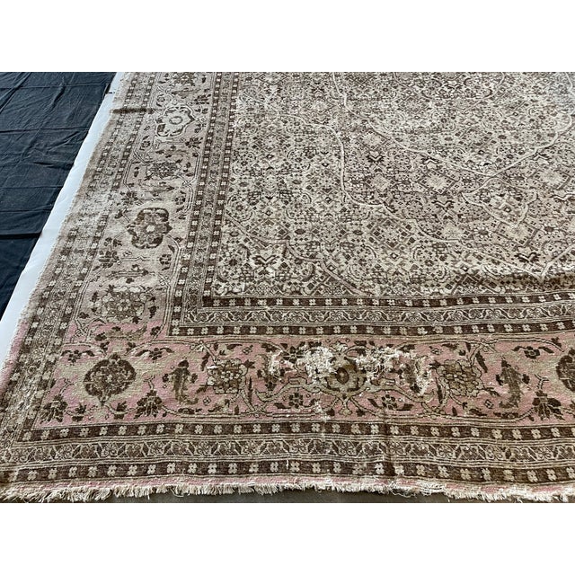 Textile Vintage Traditional Hand-Knotted Wool Rug - 10'5" X 13" For Sale - Image 7 of 9