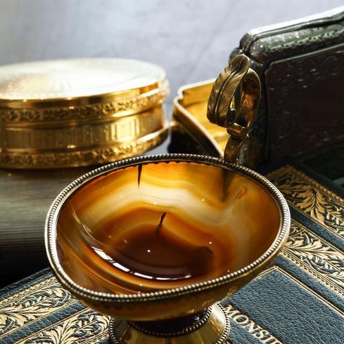 Antique French Silver Gilt Mounted Agate Cup, 1800s For Sale - Image 3 of 18