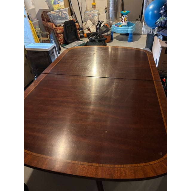 Vintage Henkel Harris 2207 Mahogany Double Pedestal Dining Table For Sale - Image 13 of 14