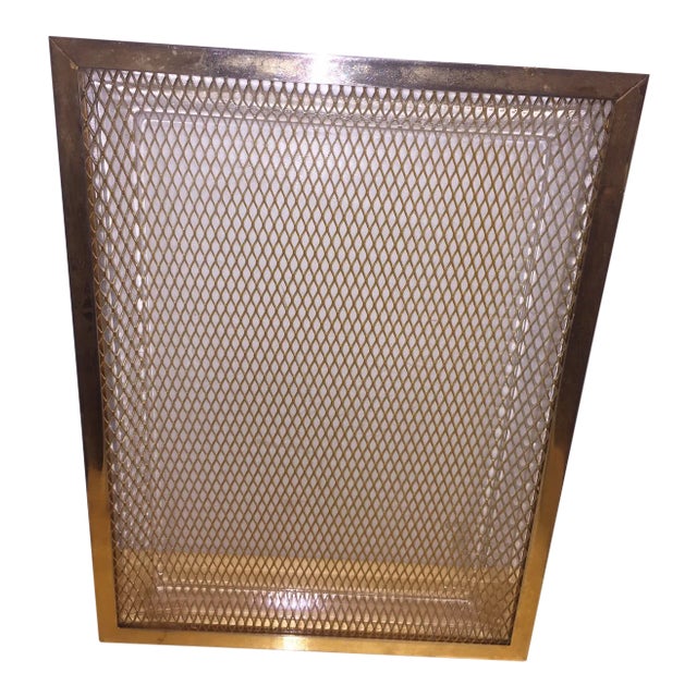 Vintage Mid-Century Modern Brass Tray For Sale