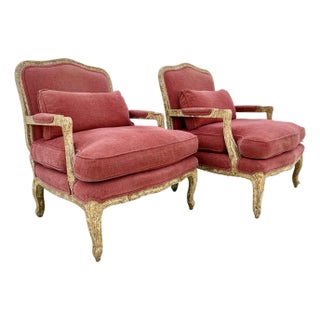 Pair Bergere Chairs by Terry G. At the Dcota For Sale