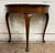 Queen Anne Vintage Queen Anne Style Half Moon Demilune Entry Hall Table Console For Sale - Image 3 of 12