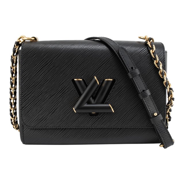 Louis Vuitton Twist MM Black Epi Leather Gold-Tone Chain Shoulder Bag For Sale