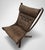 Animal Skin Olive Falcon Chair by Sigurd Ressell for Vatne Furniture, 1960s For Sale - Image 7 of 14