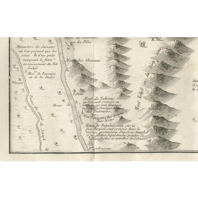 Antique Map of the Red Sea & Basse Thebaide with Monastery Plans, Egypt, 1777 For Sale - Image 5 of 10