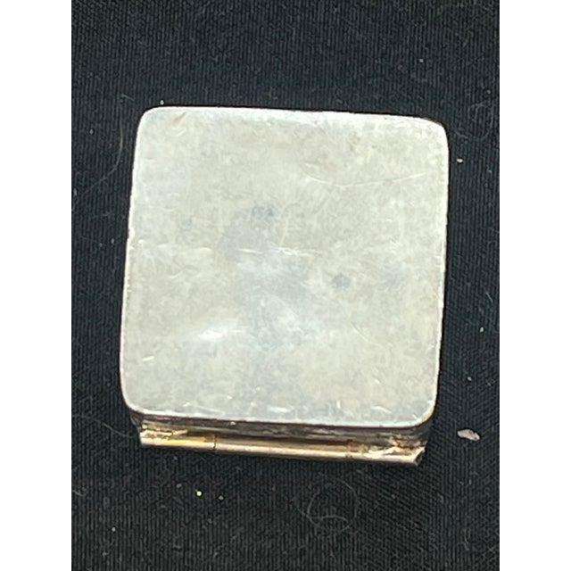 Vintage Italian Gilt Brass Square Micro Mosaic Pill Box - Floral Motifs For Sale In Mobile - Image 6 of 10