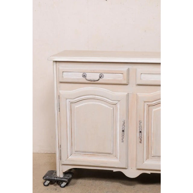 Wood French Painted Wood Buffet with Arched Doors For Sale - Image 7 of 12