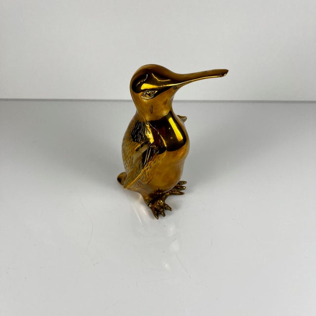 Mid-Century Modern Mid-Century Modern Hollywood Regency Brass Penguin Sculpture, 1970s For Sale - Image 3 of 14