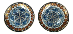 Imari Hand Painted Plates - a Pair