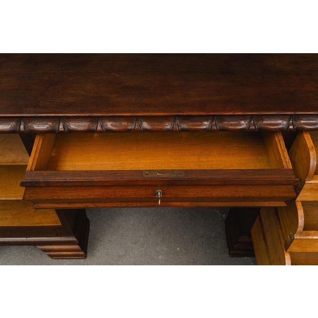 Art Nouveau Desk in Oak, Early 20th Century For Sale - Image 17 of 18