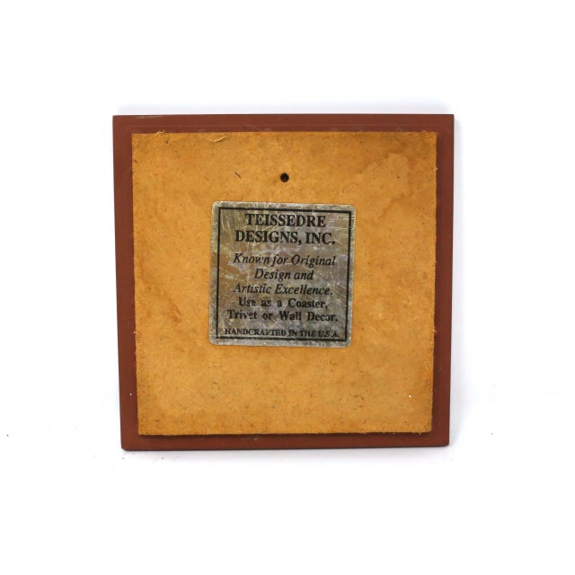 1992 Tribal Band Ceramic Tile Trivet or Wall Decor by Teissedre Designs For Sale In Tampa - Image 6 of 7