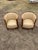 Classic pair of French Art Deco Solid Mahogany Barrel Back Club Chairs. The wood has been finished with a lustrous French...