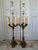 Mid 20th Century Mid 20th Century French Empire Gilt Bronze 5-Light Candelabra Lamps W/John Richard Shades For Sale - Image 5 of 18