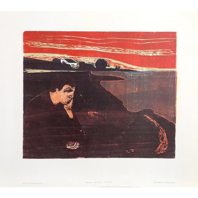 1960s Edvard Munch, Melancholy, Poster For Sale - Image 5 of 5