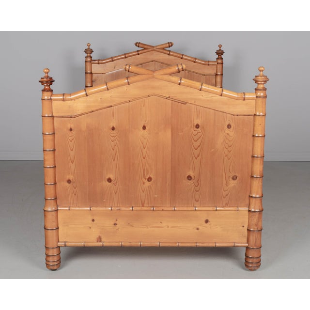 19th Century French Faux Bamboo Bed and Nightstand For Sale In Orlando - Image 6 of 15