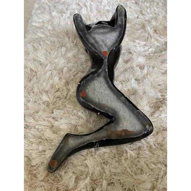 Textile 1970s Large Art Deco Revival/ Postmodern Reclining Woman Sculpture For Sale - Image 7 of 12