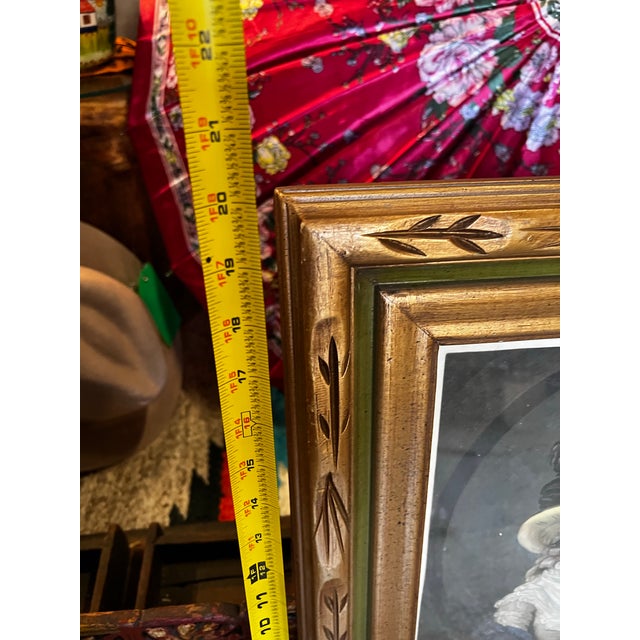 Black and White Vintage Print of Woman in Fancy Hat, Framed For Sale In Atlanta - Image 6 of 6