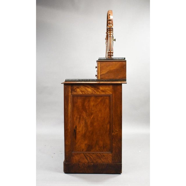 Victorian Burr Walnut Dressing Table, 1860s For Sale - Image 10 of 12