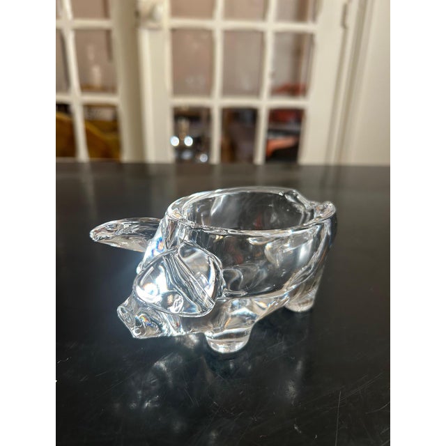 Crystal Pig Vide-Poche from Cristallerie de Vannes, 1970s For Sale - Image 12 of 12
