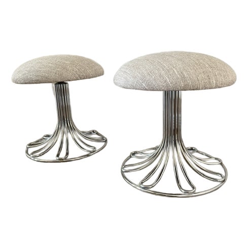 Italian Stools Mid Century 1970s For Sale