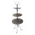 Vintage 3-Tier Dark Bronze Metal Plant Stand & Tiered Display Tower For Sale