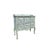 Distressed Pale Blue Curved Legs 6 Drawers Dresser Credenza Side Table For Sale - Image 4 of 6