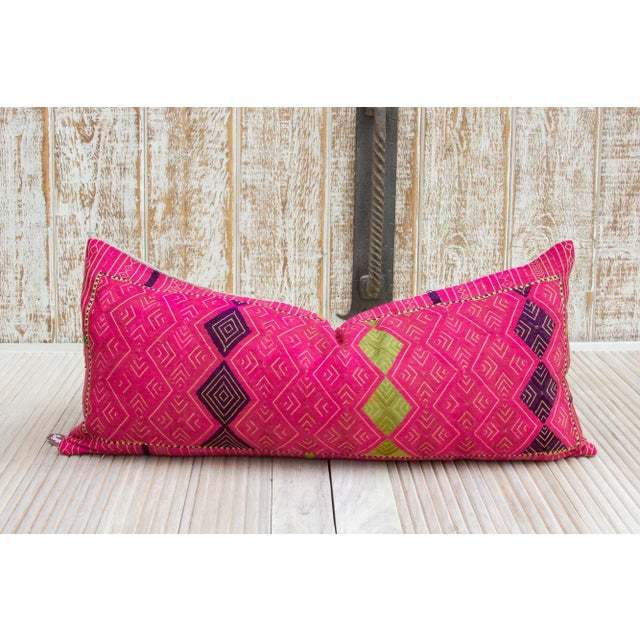 Early 21st Century Antique Haifa Sindh Silk Pillow For Sale - Image 5 of 8