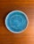 Flat, circular ceramic bowl glazed in shades of blue Trinket tray Signed on the back "Cloutier" for the brothers Jean...