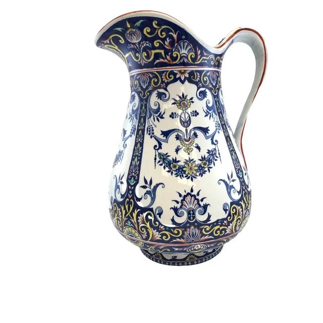 Pitcher & Bowl by Jules Bordeaux, 19th Century, Set of 2 For Sale - Image 3 of 10